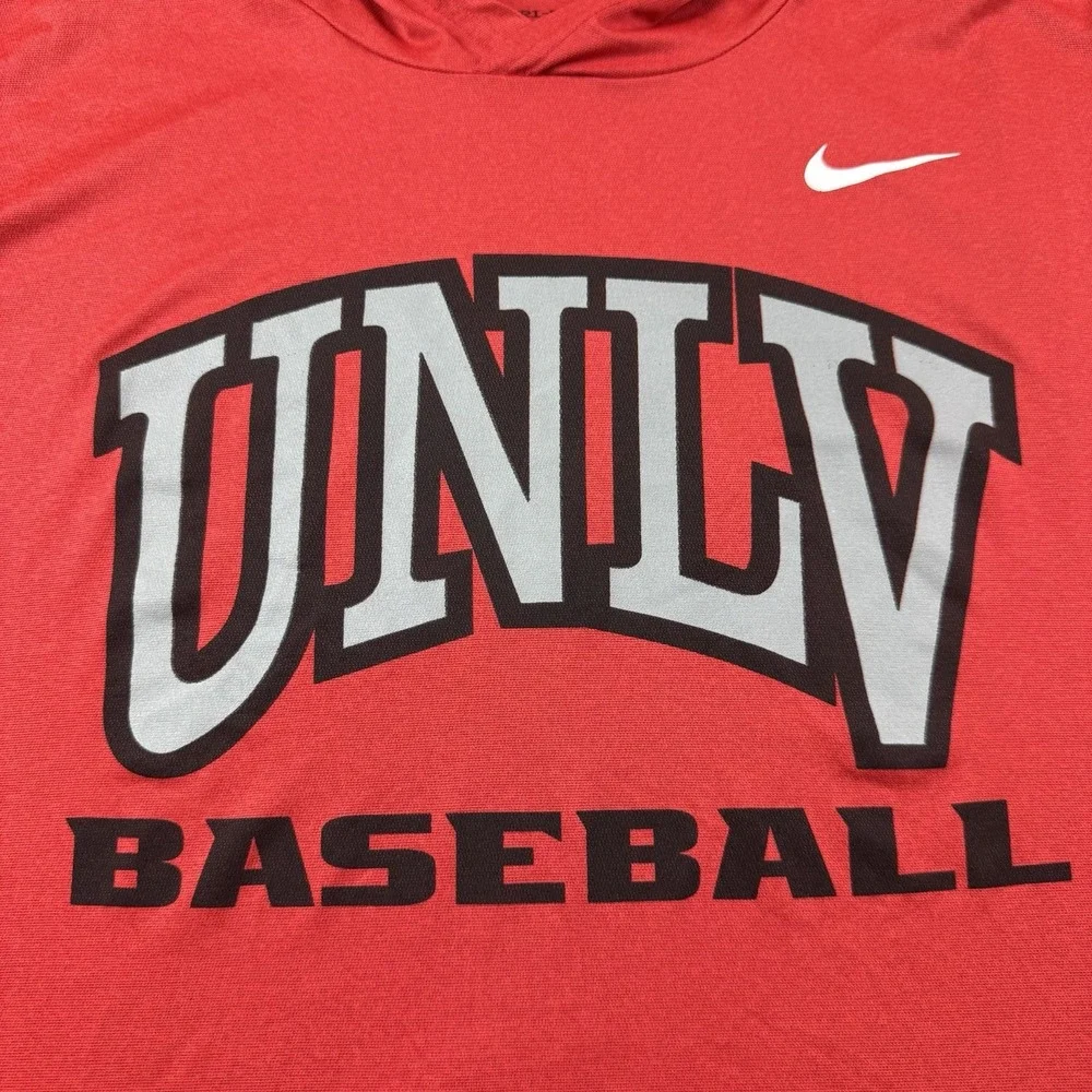 Nike Dri-Fit UNLV Rebels Baseball Team-Issued Hyper Dry L/S Hooded Shirt Mens L